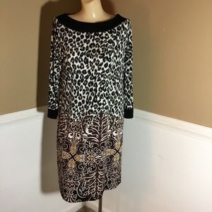 Rafaela Medium Animal Print Dress cap sleeve